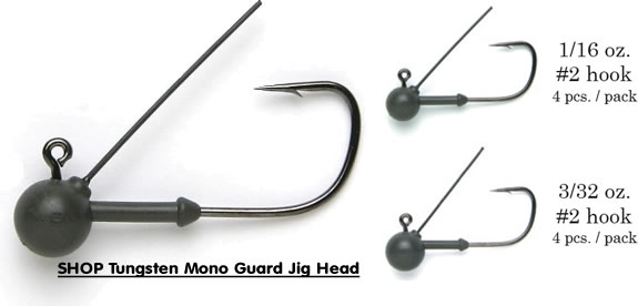 KEITECH Fishing Tungsten MONO GUARD Round Jig Head Hook #2
